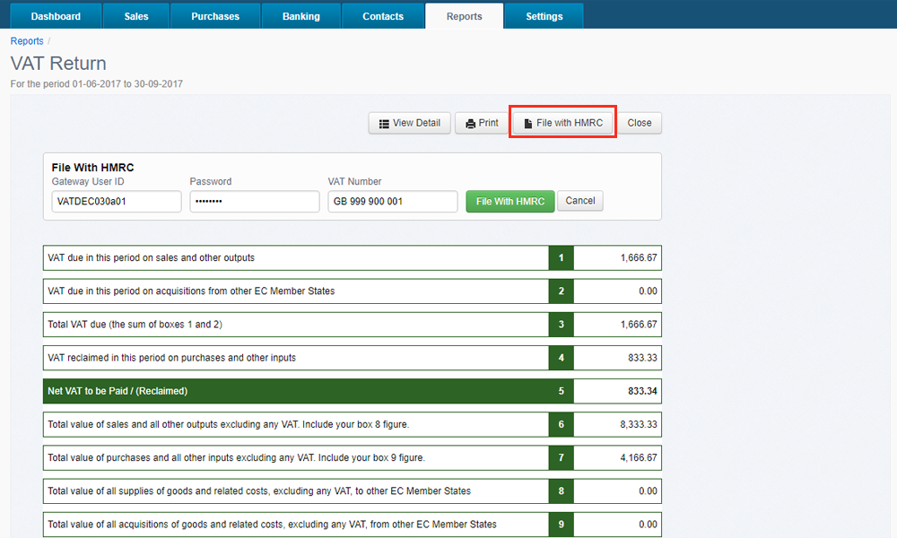 Online VAT Submissions To HMRC