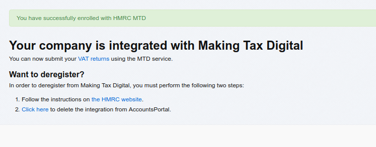 Confirmation for Making Tax Digital