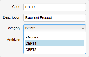 Link categories to inventory and price lists