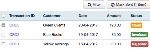 Track the status of purchase orders